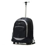 Olympia 19 inch Rolling Carry-On Wheeled Travel Backpack Luggage / Book Bag in Black