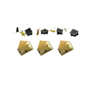 Metal graduation ornaments and metal banner | bulk buys