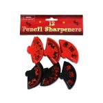 Chinese or Asian fan shaped pencil sharpeners, pack of 12 | bulk buys
