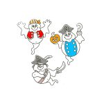 Color Your Own! Ghost Pirate Jointed Characters | bulk buys