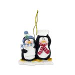 Penguins resin ornament, can be personalized | bulk buys