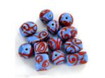 Blue & Red Swirly Bead Mix | bulk buys
