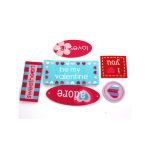 6 piece valentine woven labels assorted styles | bulk buys