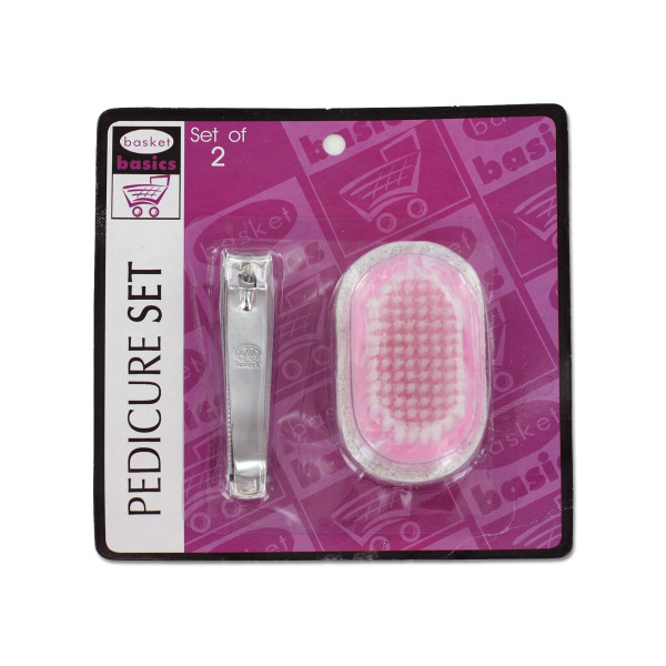Pedicure set, 2 pieces, clippers and pumice