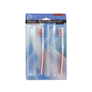 Travel toothbrushes with holders