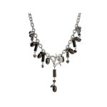 Michele Caruso Black Metallic Bead and Heart Necklace | bulk buys