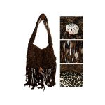 Brown Hand Knit Over-the-Shoulder Bag | bulk buys