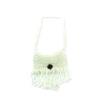 Cream Colored Hand Knit Shoulder Bag | bulk buys