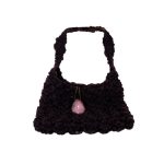 Handmade Brown Bag with Glass Stone Closure | bulk buys