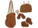 Hand Knit Bag with Booties, Beanie and Mittens | bulk buys