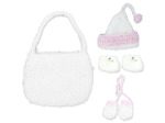 White Hand Knit Bag with Beanie, Hat, Mittens | bulk buys