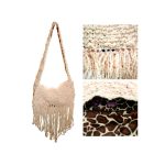 Hand Knit Cream Colored Hip Bag | bulk buys