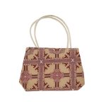 Mini Tapestry Purse with White Handles | bulk buys