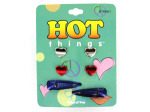 Metallic hair clips, set of 3 pairs | bulk buys
