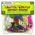Metallic birthday sequins