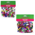 Floral and star sequins, assorted colors