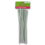 White chenille craft stems