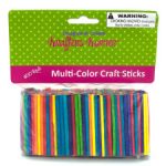 Multi-colored wood craft matchsticks