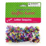 Metallic alphabet craft sequins