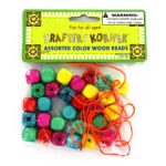 Wood Beads with String Set
