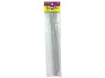 Thin chenille craft stems, white, pack of 25 | bulk buys