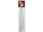 Fuzzy white chenille stems, pack of 12 | bulk buys