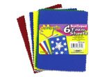 Scalloped foam sheets in assorted colors, pack of 6 | bulk buys