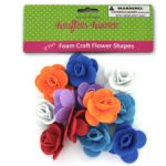Foam craft flower shapes, package of 12