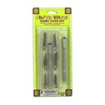 hobby knife set with 2 handles and 6 blades