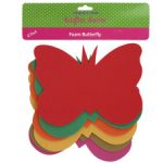 6 Pack foam butterfly craft shapes