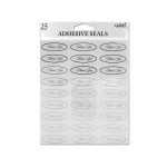 Silver thank you seals with clear adhesive back | bulk buys