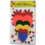 Felt hearts and stars cut outs