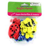 Foam butterfly and insect shapes