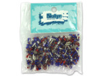 Red, white and blue e-bead mix | bulk buys