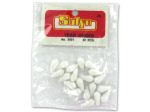 Teardrop beads, white, pack of 20 | bulk buys