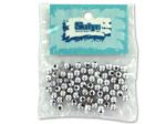 Silver tone round beads | bulk buys