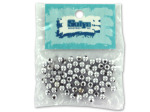 Silver tone round beads | bulk buys