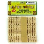Grooved craft sticks