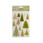 Christmas Trees Glitter Epoxy Stickers | bulk buys