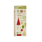 Christmas Wishes Clear Stickers with Glitter Accents | bulk buys