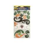Halloween Chipboard Embellishment Stickers with Glitter Accents | bulk buys