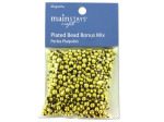 Gold colored plastic beads, 30 grams | bulk buys