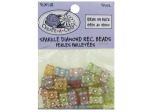 Sparkle diamond rectangle beads, pack of 50 | bulk buys