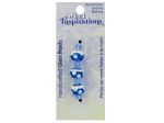 Round blue beads with dots and spacers | bulk buys