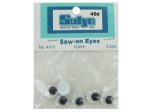Sew-on eyes, pack of 6 | bulk buys