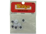 Sew-on google eyes, 10mm, pack of 8 | bulk buys