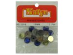 Sapphire colored rhinestones with mounts, pack of Ten | bulk buys