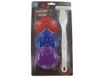 Set of 3 pet food lids and scooper spoon | dukes