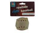 Rawhide baseball dog chew | dukes