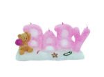 4.5x2 pnk baby candle6382 | bulk buys